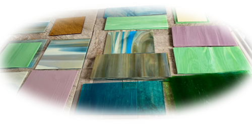 Base de travail en verre fusion